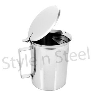 Jarra de cubierta de acero inoxidable Fabricación de agua Jarra de cubierta de acero Jarra de agua recta de acero inoxidable con cubierta - Product Image 3