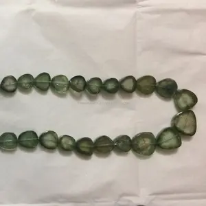 Natural Green Tourmaline Smooth Slice Beads Gemstone Necklaces From Manufacturer Suppliers at Wholesale Factory Price Buy Online