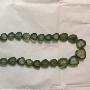 Collares de piedras preciosas de cuentas de rebanada suave de turmalina verde Natural de 5mm de proveedores de fabricantes a precio de fábrica al por mayor en línea - Product Image 1