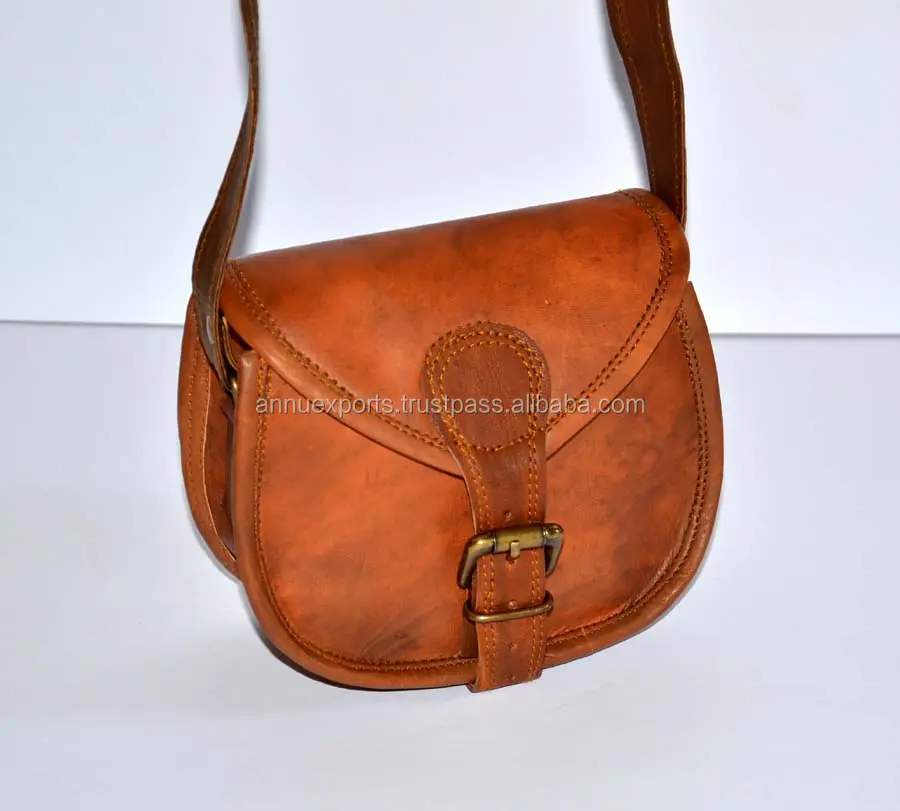 Real Indian messenger cross body leather bag