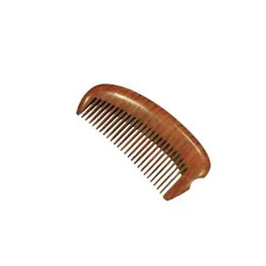 Barba de madera antiestática natural Peine de barba de madera de alta calidad para hombres para juego de Peine de bolsillo - Product Image 1