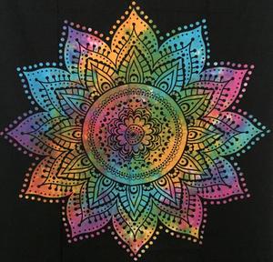 Colgante de pared multicolor Floral impreso algodón hermoso hecho a mano doble tapiz colcha para decoración del hogar por consignadores indios - Product Image 1