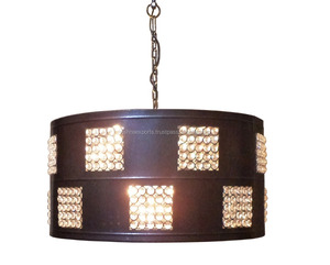 Suspension suspendue à 16 fenêtres en cristal avec base E26 pour lustres et suspensions de taille moyenne - Product Image 1