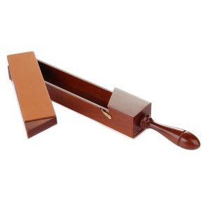 Strops de rasage en cuir à manche en bois pour l'affûtage du rasoir - Product Image 2