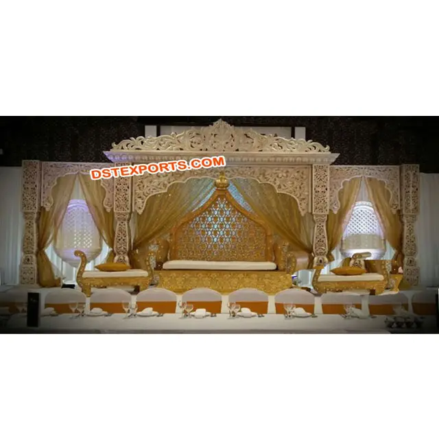 Bollywood Maharani düğün sahne seti Jodha Akbar sahne Mughal elyaf düğün sahne
