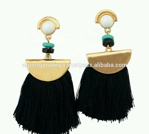 Pendientes de borla bohemios de último diseñador para damas para fiestas, bodas, compromisos, regalos - Product Image 3