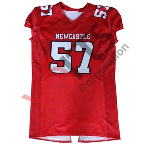 Custom Premium Quality <b>Red</b> Sublimated American <b>Football</b> Jersey Breathable Printed White Name Number Plus Size Option for - Product Image 1