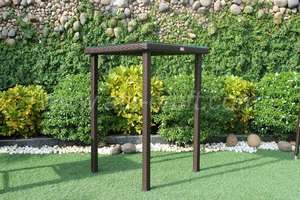 โพลีหวาย PE เก้าอี้บาร์สูงสำหรับสวนกลางแจ้งลานสระว่ายน้ำเฟอร์นิเจอร์ระเบียง - Product Image 4