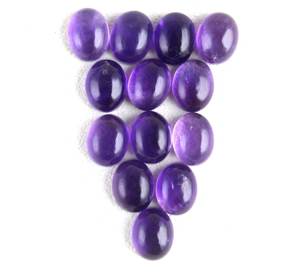 Cabujones de amatista púrpura Natural, forma ovalada lisa, a granel, fabricación de piedras preciosas sueltas, alambre, joyería envuelta - Product Image 1
