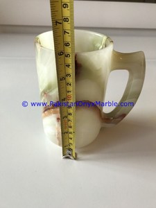 Tasses à café en pierre naturelle ONYX fabriquées à la main en marbre poli et sculpté pour la décoration de la maison Souvenir ou Style d'amour - Product Image 6