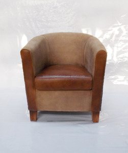 Sofá moderno de lona de piel auténtica para oficina en casa respetuoso con el medio ambiente - Product Image 2