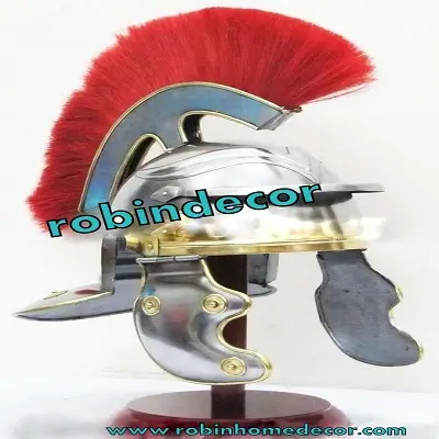 Römischen Zenturio Helm W/ Plume Mittelalterlichen Ritter Kreuzfahrer Rüstung SCA LARP CVX6S