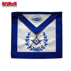 MASONERÍA MASÓNICA BLUE LODGE MASTER MASON DELANTAL ROYAL BLUE GROSGRAIN FRONTERAS - Product Image 4