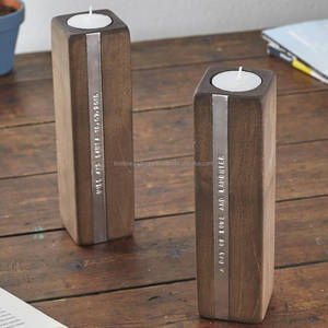 Set Of Three Wood <b>Tea</b> Light Cremation <b>Urn</b> By Brassworld India - Product Image 6