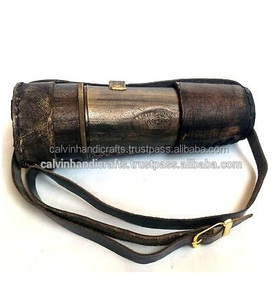 Télescope nautique antique Spyglass en laiton massif avec sac en cuir - Product Image 1
