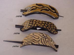 Buffalo Horn <b>Hair</b> Clips with Patterns Horn <b>Hair</b> Clips Horn Crafts Jewelry <b>for</b> Women and Girls - Product Image 5