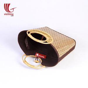 Bolso de bambú tejido/bolso de compras de bambú para mujer/bolsa de transporte - Product Image 6