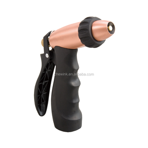 Garden Heavy Duty Zinc Alloy Adjustable Tip Variable Flow <b>Control</b> Pistol Nozzle with Soft <b>Grip</b> for Water Use 120 psi - Product Image 4
