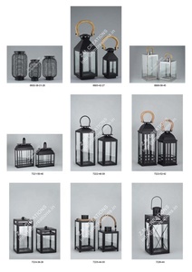 Linterna de Metal hecha a mano de Color negro para boda, mango de madera, vela de uso doméstico, decoraciones votivas para bodas, eventos, vela de Metal - Product Image 2