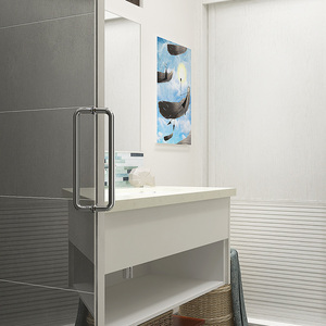 Tocadores de baño blancos impermeables pequeños de decoración moderna para el hogar - Product Image 3