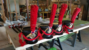 Wholesale Printing Logo Outdoor Adjustable 100% Woolen Fabric French Napoleonic Shako Hats - Product Image 6