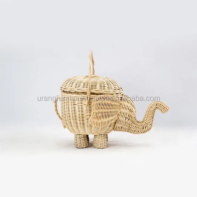 High quality Cheap Basket Character Elephant Laundry Basket/ Storage Basket With simple elegant modern design from Cirebon