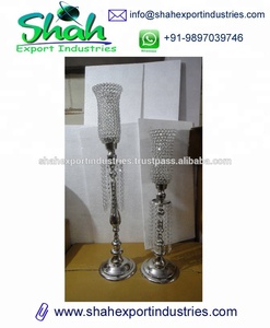 Décoration de mariage en aluminium cristal or ouragans bougeoir décoration de table centre de table fête événement fournitures - Product Image 5
