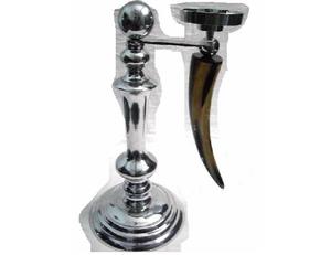 Bougeoir en aluminium moulé pour décoration intérieure moderne Bougeoir élégant en boîte pour fête de Noël dans le salon en corne - Product Image 2