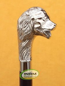 Handmade Vintage Style Wooden Foldable <b>Walking</b> <b>Stick</b> with Brass lion Head Handle / Wooden <b>Walking</b> Cane with Brass Lion Handle - Product Image 3