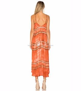 Robe Spaghetti en rayonne pour filles, vêtements d'été tendance, Maxi, cravate - Product Image 2