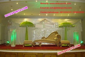 ฉากหลังไฟเบอร์ที่โดดเด่น Mehndi ตกแต่งสไตล์บอลลีวูดขั้นตอนการต้อนรับตั้งขั้นตอนการจัดงานแต่งงานตกแต่ง - Product Image 5