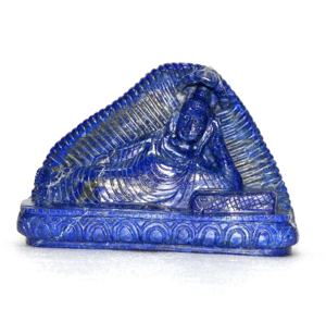 Fabriqué à la main religieux pierre naturelle cristal Lapis Lazuli repos bouddha gravé Premium qualité Statue Figurine inde - Product Image 1