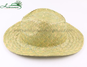 Sombrero de paja de Panamá bordado de hierba de mar verde Natural, patrón a cuadros, cuerda de cinta, accesorio ecológico Unisex para adultos - Product Image 2