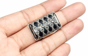 Anillo de plata de primera ley con forma de flor para mujer, sortija, plata esterlina 925, Estilo Vintage, oxidado, indio - Product Image 4