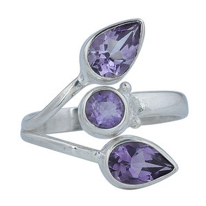Pear Cut Purple Amethyst Gemstone 925 Sterling Silver Designer <b>Ring</b> Jewelry Romantic <b>Fashionable</b> <b>Ring</b> For Wedding Gift Or Party - Product Image 1
