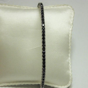 Bracelet Tennis Naturel Diamant Noir pour Homme Bracelet en Diamant Tennnis Bracelet en Diamant Noir 5.00 Carat - Product Image 1