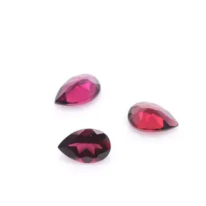 天然半宝石石榴石红色梨形切割高品质珠宝戒指批发价