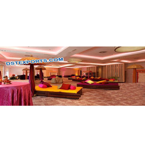 Mehandi เวทีแต่งงานสไตล์โมร็อกโกแบบอินเดีย,เวทีแต่งงานพร้อมเตียงโมร็อกโกของตกแต่งเวที Mehandi - Product Image 1
