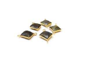Natural Labradorite Gemstone With Gold Plated Handmade Fashionable <b>Gift</b> Fort <b>Her</b> Jewelry Necklace Bezel Connector - Product Image 2