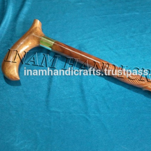 Bastones de madera con mango de madera para caminar para ancianos, bastones de madera con mango de madera - Product Image 4