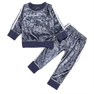 Ensemble de vêtements en velours à manches longues pour fille, pull-over, pantalon Long, tenue 2 pièces, survêtement, automne 2022 - Product Image 3