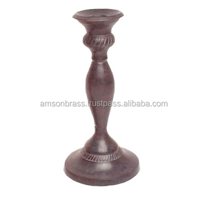 Metal Brown Antique <b>Candle</b> Stick Holder Home Decor Aluminum Alloy Candelabra Centerpieces <b>Taper</b> Candlestick Holders - Product Image 1
