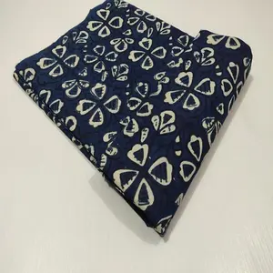 Etnische Indiase Indigo Block Print Stof Voor Art 100% Running Katoen Voile Stof Materiaal Voor Mode