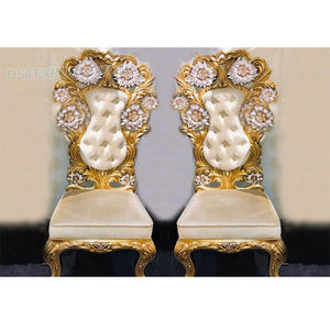 Wedding Flower Design King & <b>Queen</b> <b>Chair</b> Modern Professional Durable FiberGlass Customized Color <b>Chair</b> Set Australia - Product Image 1