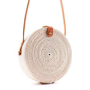 Sac en rotin fait main pour femmes, logo personnalisé, style carré naturel, doublure en coton, nœud, vente en gros directe du Vietnam - Product Image 1