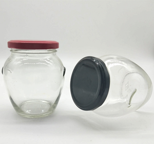 106ml C; tai rỗng mật ong lọ thủy tinh với tai nhỏ MứT ThủY Tinh gói gia vị thủy tinh container với nắp kim loại bán số lượng lớn - Product Image 2