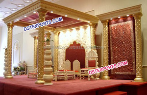 Mandap romain pour mariage, ensemble de mandap carré pour mariage nigérian, mandaps de mariage Washington - Product Image 5