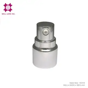 High end wholesales neck size 24/410 fragrance bottle head mist sprayer metal perfume aluminium screw cap