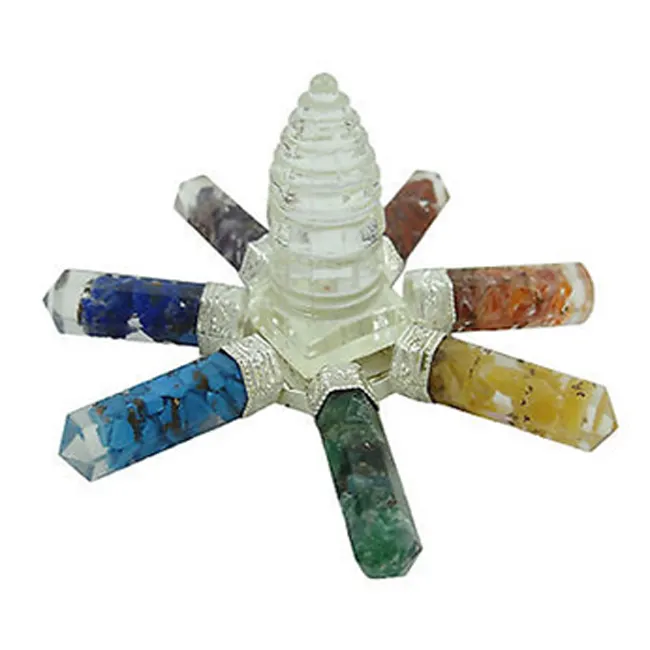 Shree Yantra Orgone Máy Tạo Kim Tự Tháp Cong Đá Chữa Bệnh Tự Nhiên Cho Thiền & Đá Quý Năng Lượng Tích Cực