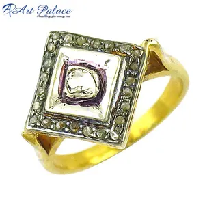 Men's Iced-Out Diamond Rings for Sale in Yellow Gold with Natural SI Real Diamonds Ring Manufacturer and Exporter